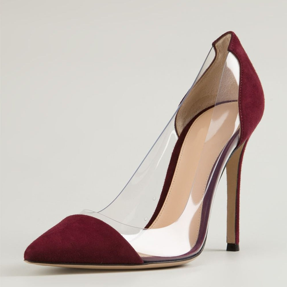 Women's Toe Stitching Transparent Cm High Versatile Women's Fashion Shoes