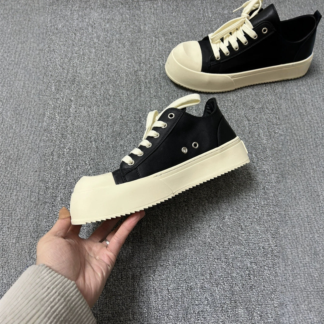 Head Mickey Derby Design Sense Genuine Versatile Platform Leisure Men's Casual Shoes