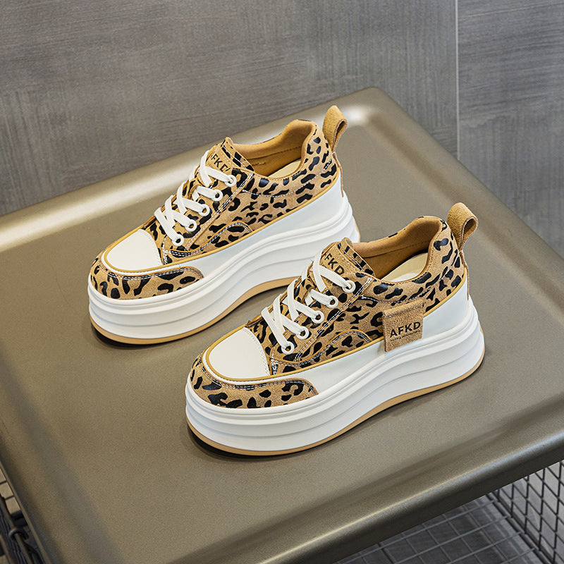 Women's Dad White Comfortable Height Increasing Low Women's Casual Shoes