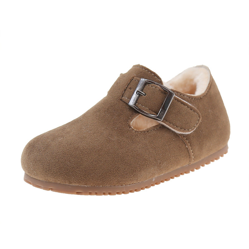 Attractive Winter Fleece-lined Soft Bottom Big Kid's Shoes