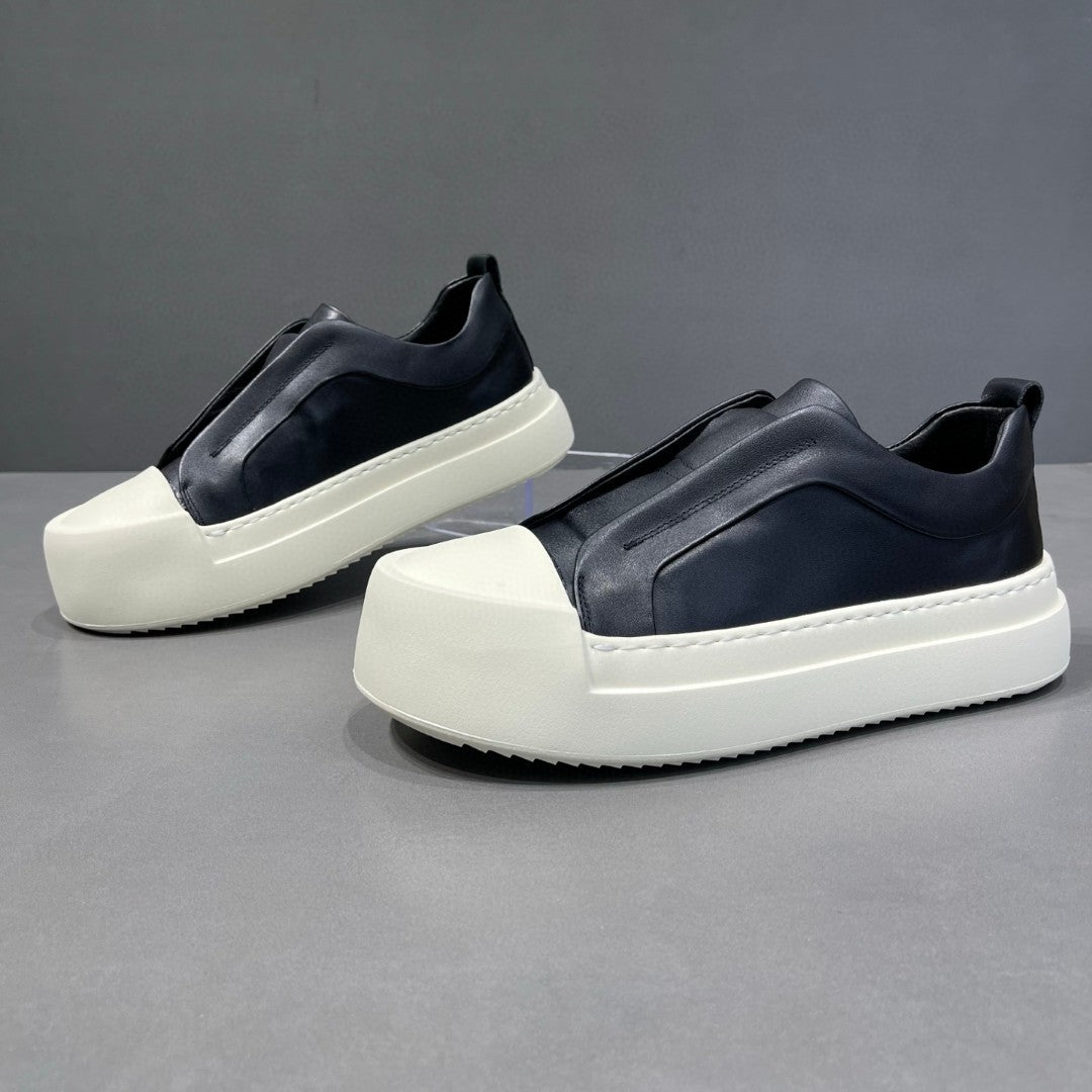 Creative Men's Fashionable Slip-on Platform White Men's Board Shoes