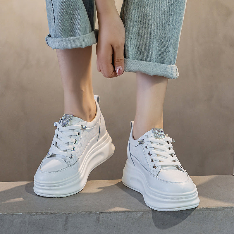 Women's Height Increasing Insole Versatile Sports Korean Style Casual Shoes