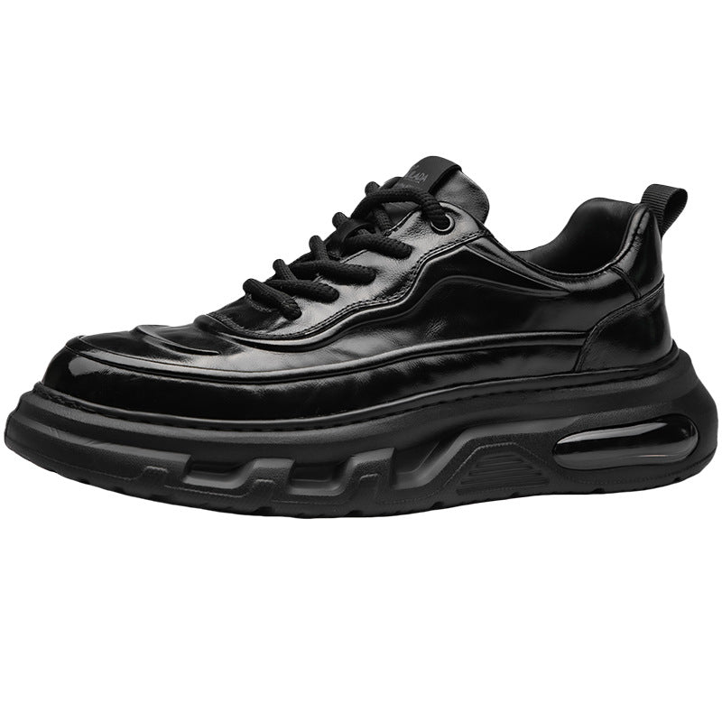Men's Thick-soled Dad Super Popular Fashion Top Layer Cowhide Men's Business Leather Shoes
