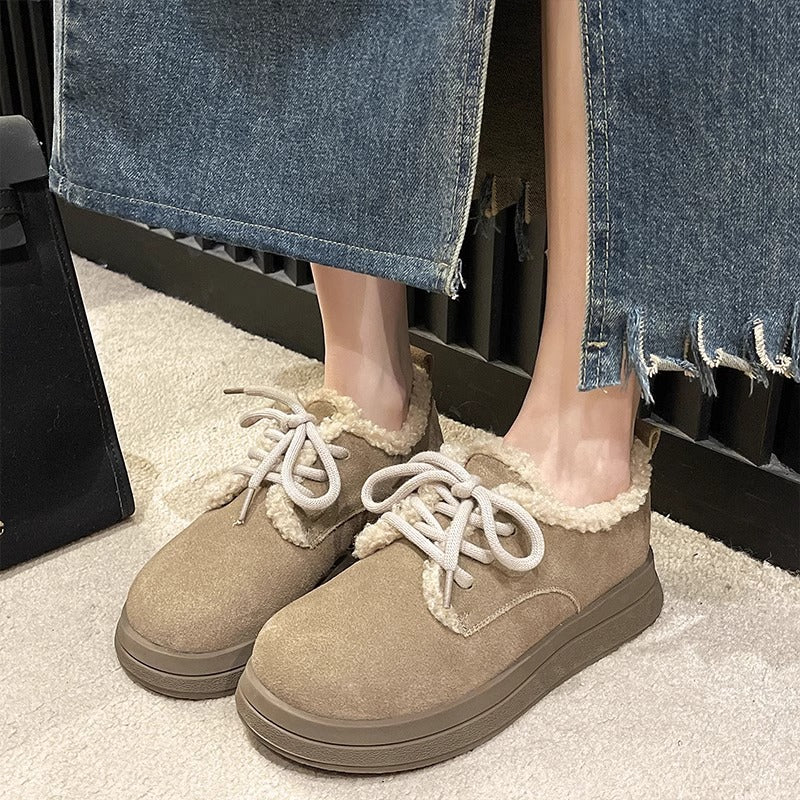 Women's Genuine Plus Veet Fluffy Vintage Cotton Boots