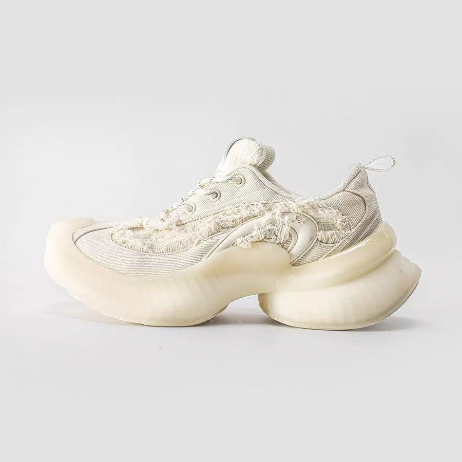 Women's Streamer Running Breathable Thick Sole Increased Casual Shoes