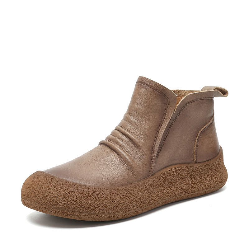 Ankle Retro Handmade Slip-on Knight Low-cut Boots