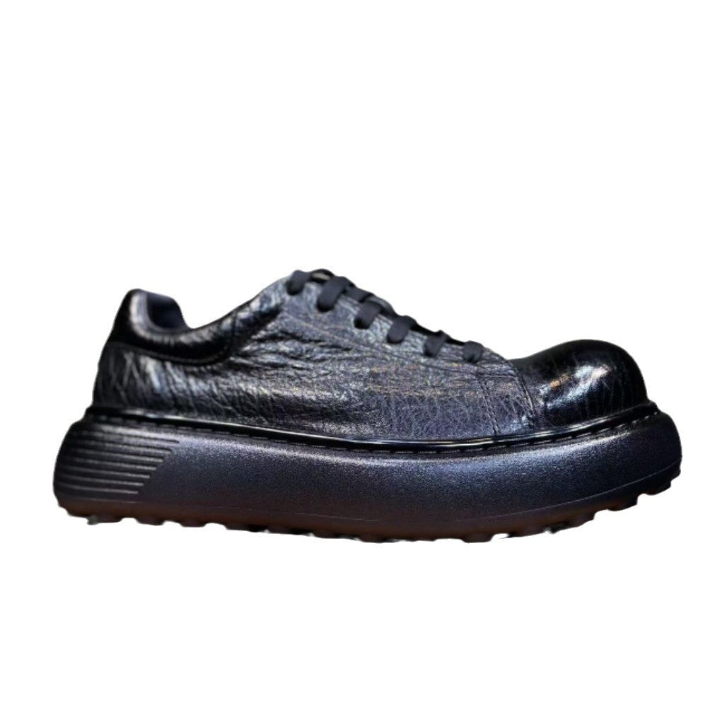 Men's Sports Comfortable Breathable Retro Handmade Large Round Men's Shoes