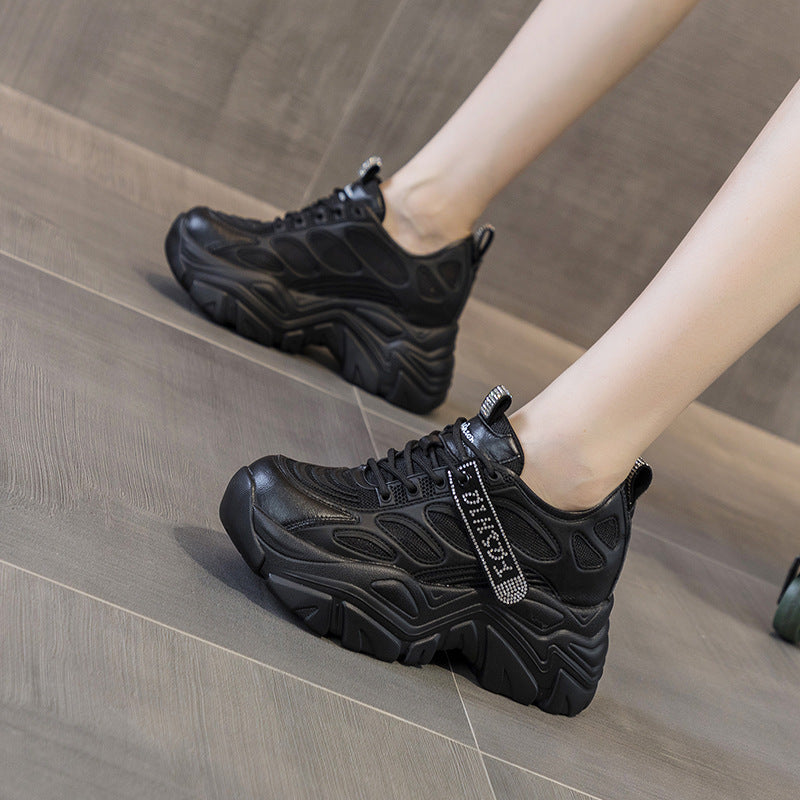 Women's Height Increasing Insole Dad Female Tennis Breathable Women's Casual Shoes
