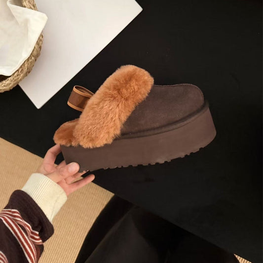 Bottom Height Increasing Ribbon Thick Star Thick-soles Slippers