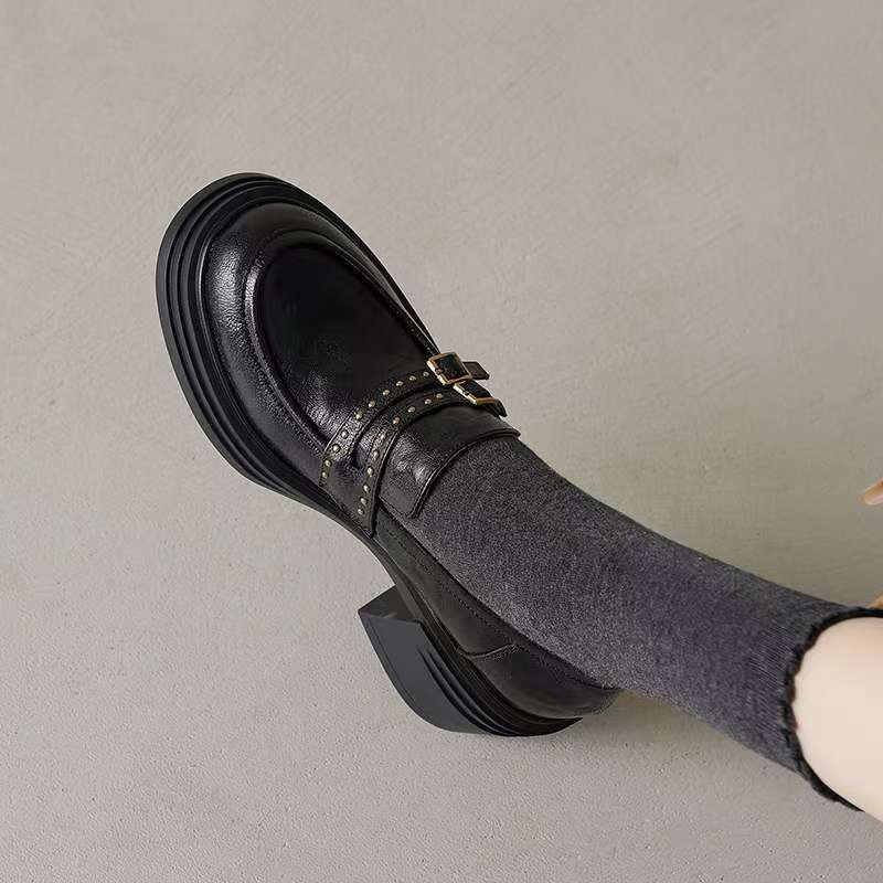 Authentic British Style Small Muffin Lace Up Loafers