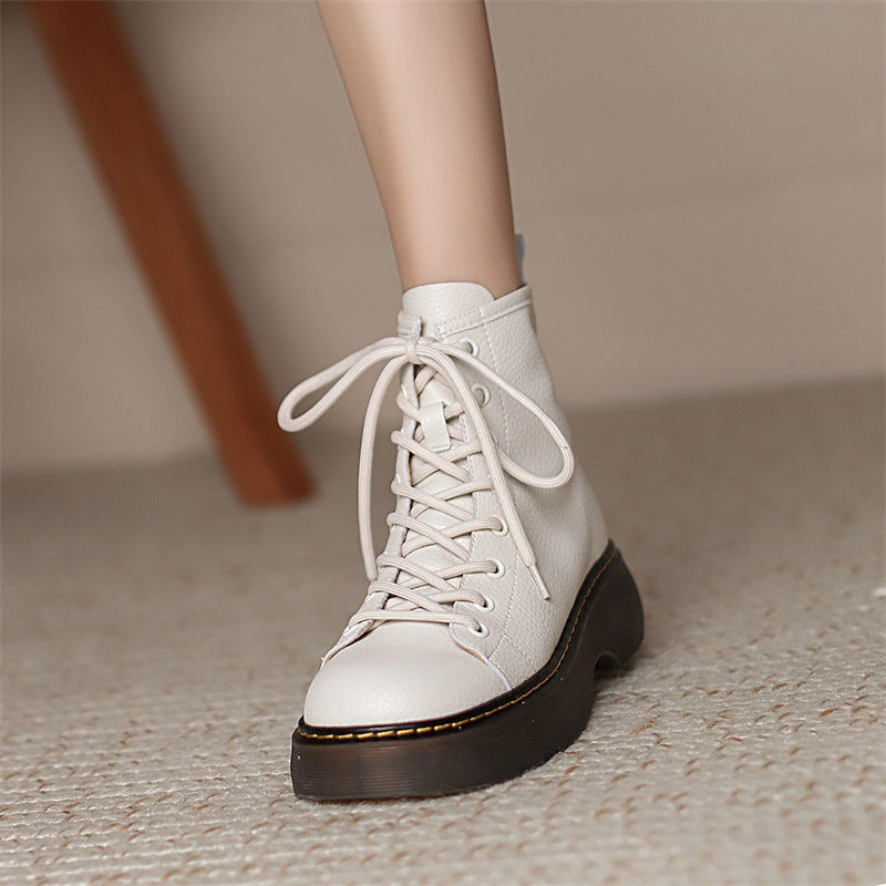 Women's Martin Autumn Booties British Style Lace Boots