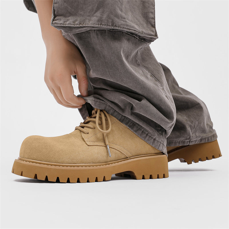 Men's Derby Summer Martin Vintage Thick Bottom Leather Shoes