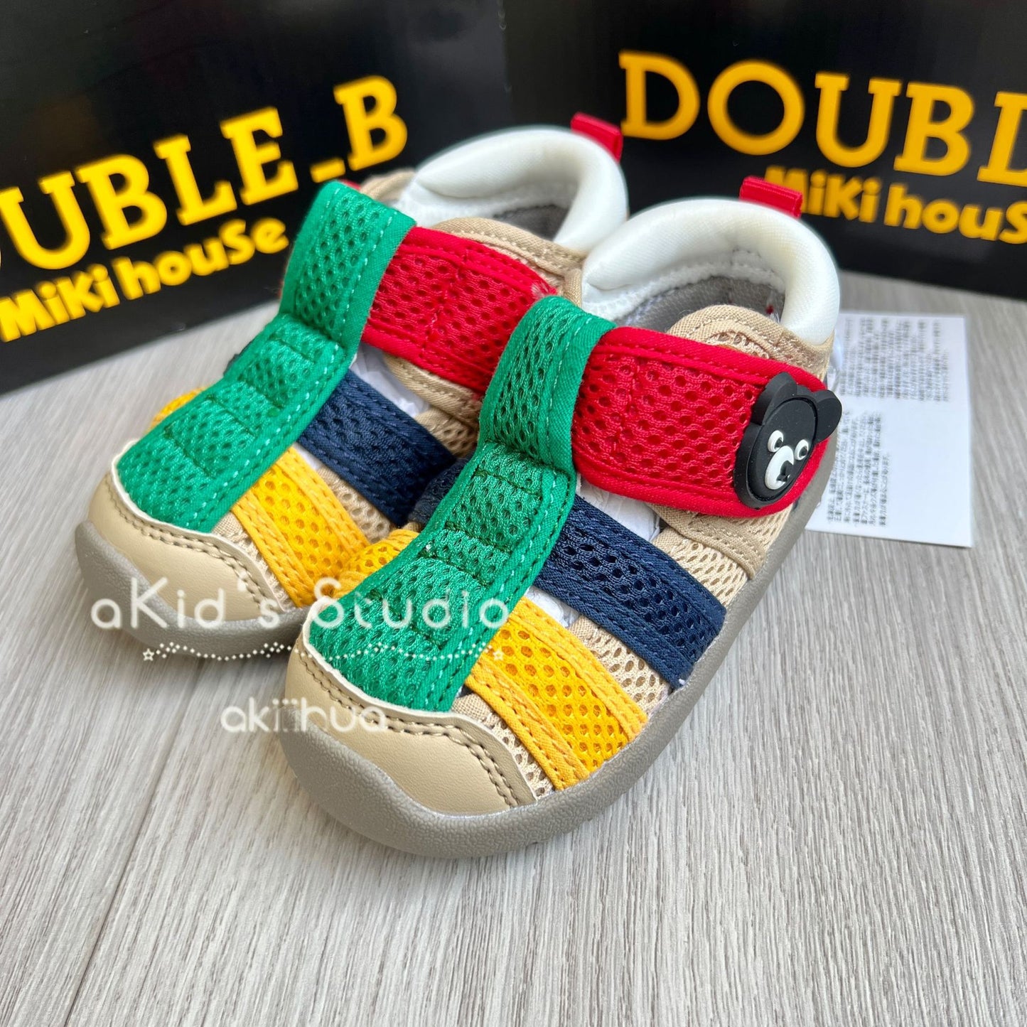 Children's Yuan Black Bear Summer Mesh Velcro Wading Kid's Sandals