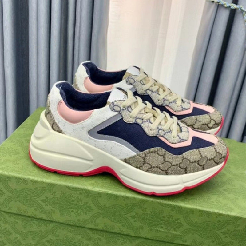 Presbyopic Camouflage Thick Bottom Leisure Pumps Comfortable Women's Sports Shoes