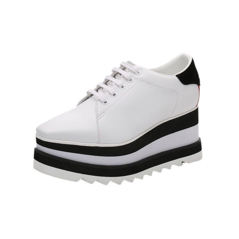 Women's Style Thick Bottom Muffin Square Toe Wedge Women's Casual Shoes