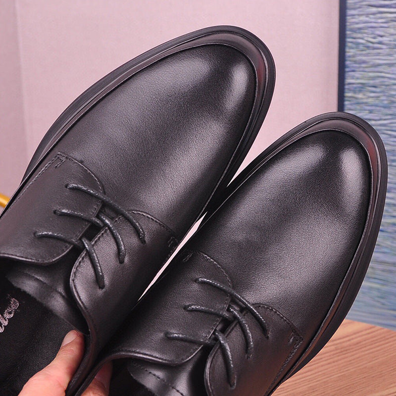 Men's Formal Wear Thick Bottom Breathable Bridegroom Men's Business Leather Shoes