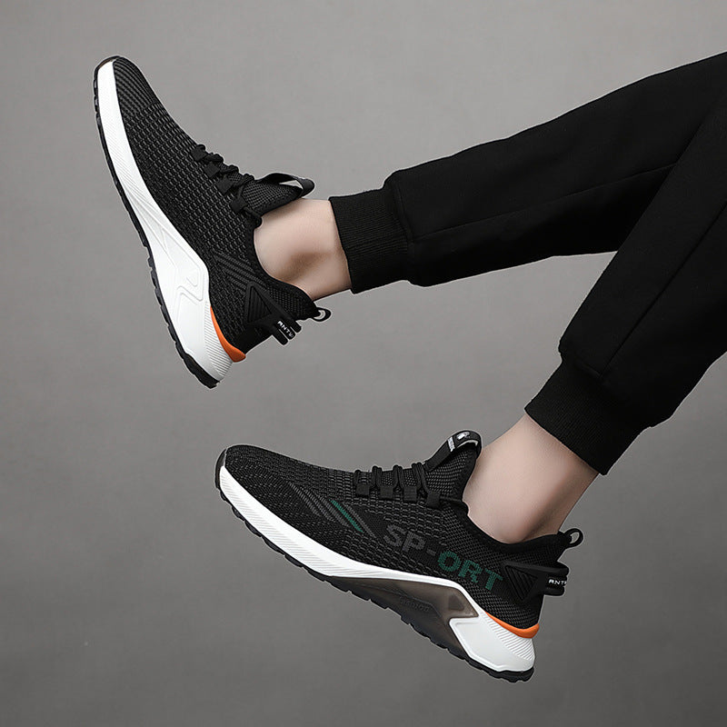 Men's Breathable Mesh Summer Running Fashionable Flying Sneakers