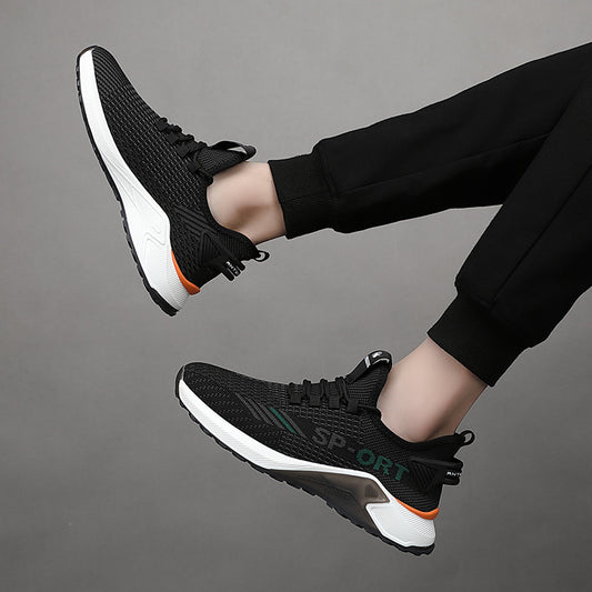 Men's Breathable Mesh Summer Running Fashionable Flying Sneakers