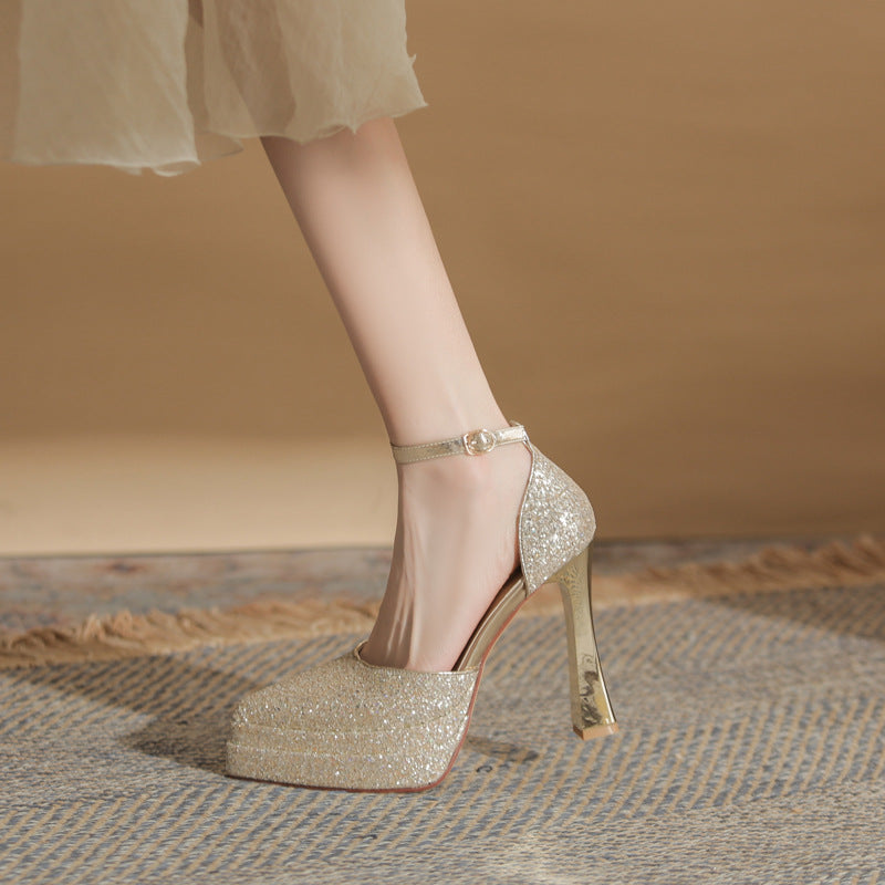 Women's Pointed Thick Hollow Waterproof Platform Super Women's Fashion Shoes