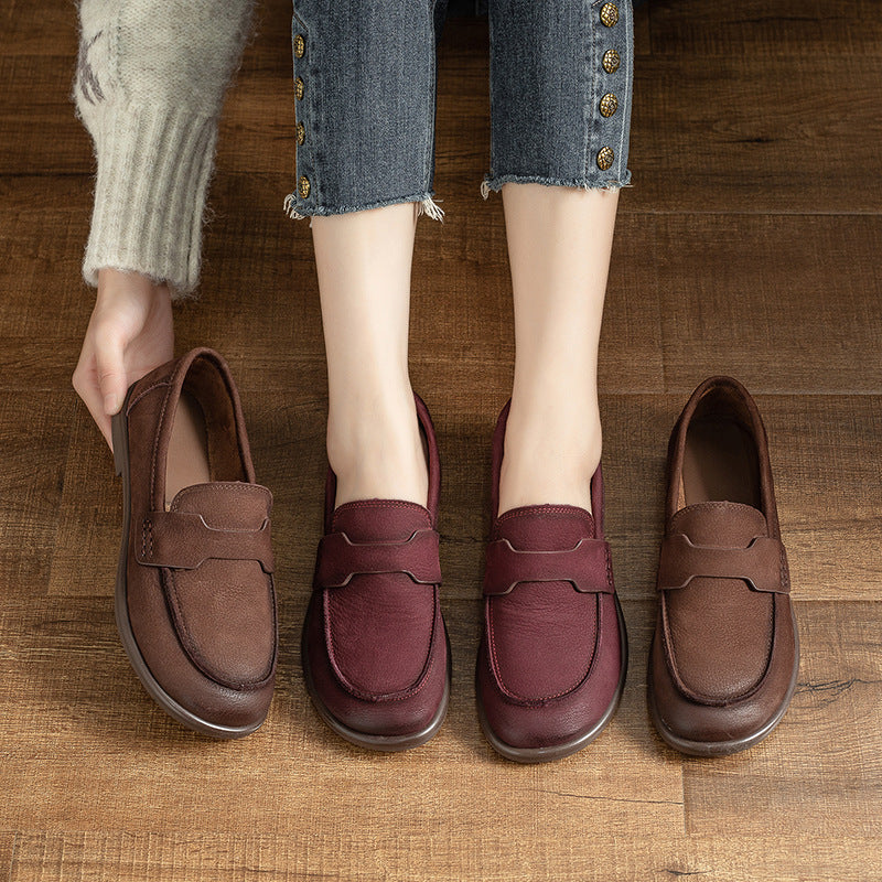 Women's Style Autumn Authentic Source Flat Buckle Big Head Ugly Women's Casual Shoes
