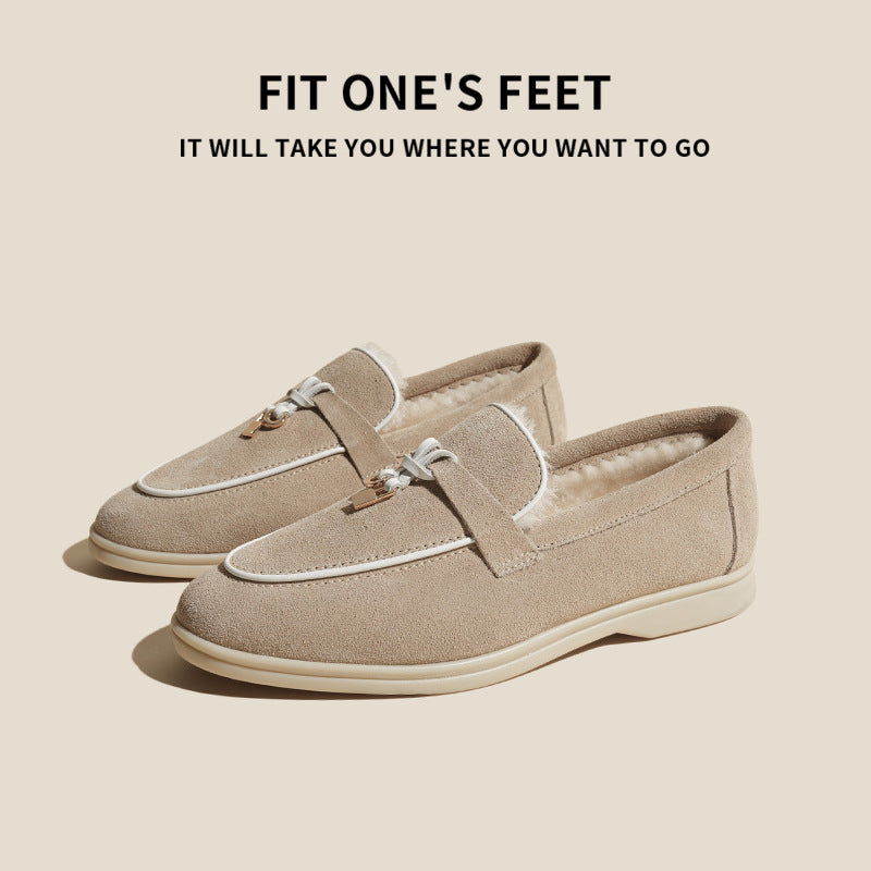 Women's Bottom England Style Comfortable Slip-on With Loafers