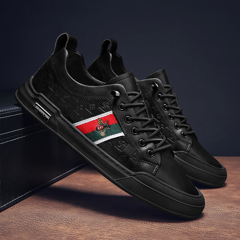 Men's Fashion Four Versatile Slip-on Lofter Black Casual Shoes