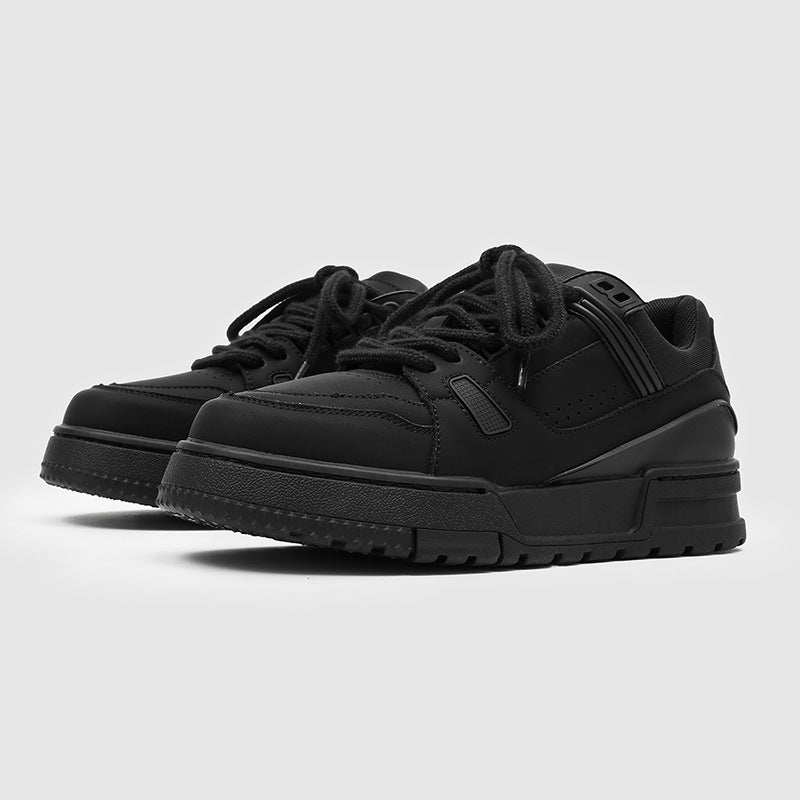 Men's Niche High Street Bread Black Platform Height Men's Board Shoes
