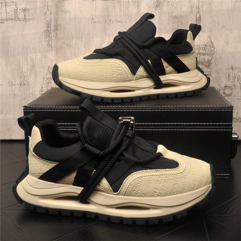 Men's Thick Bottom Color Matching Light Luxury High-grade Men's Board Shoes