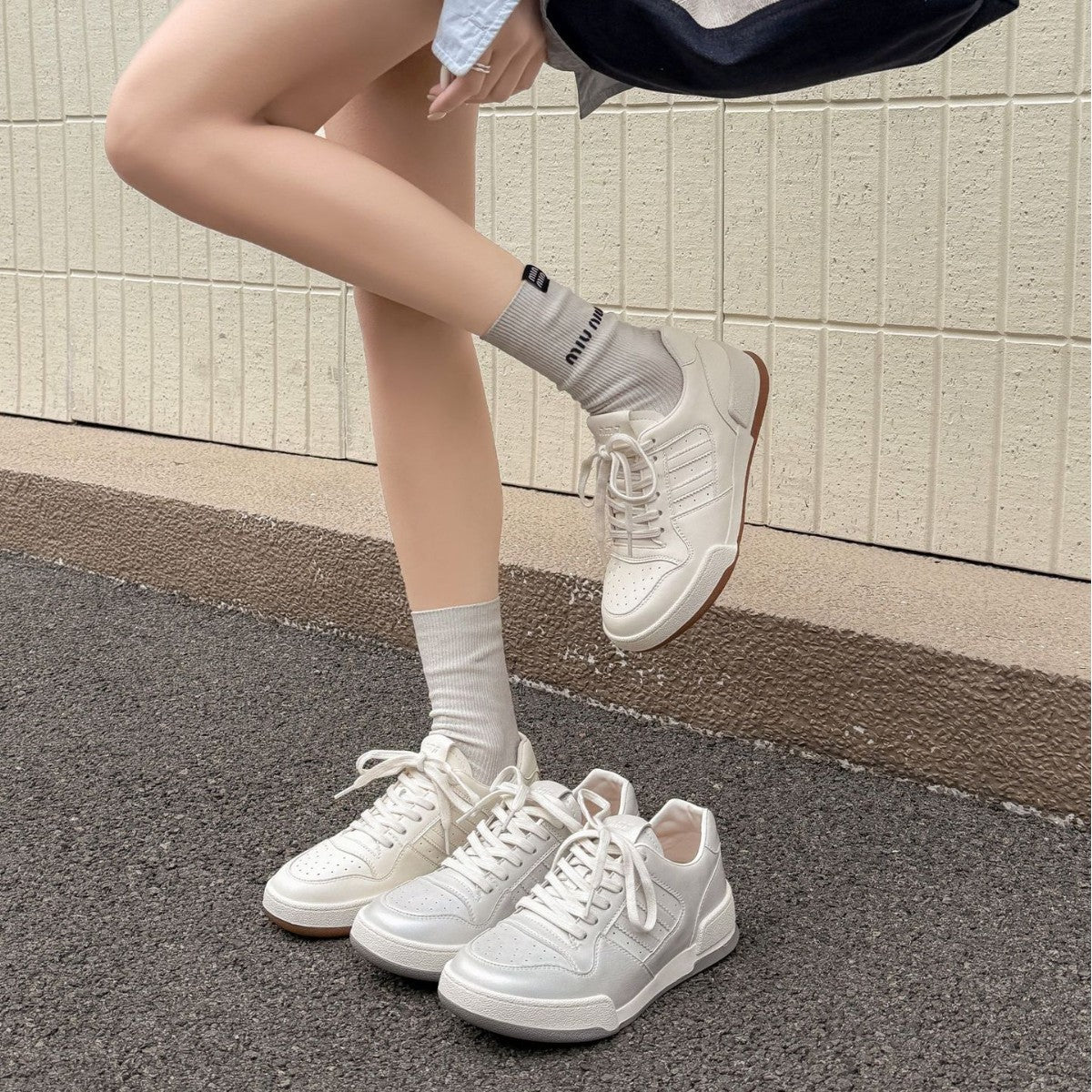 Women's Spring Thin Bottom White Fashionable Versatile Sports Breathable Women's Casual Shoes
