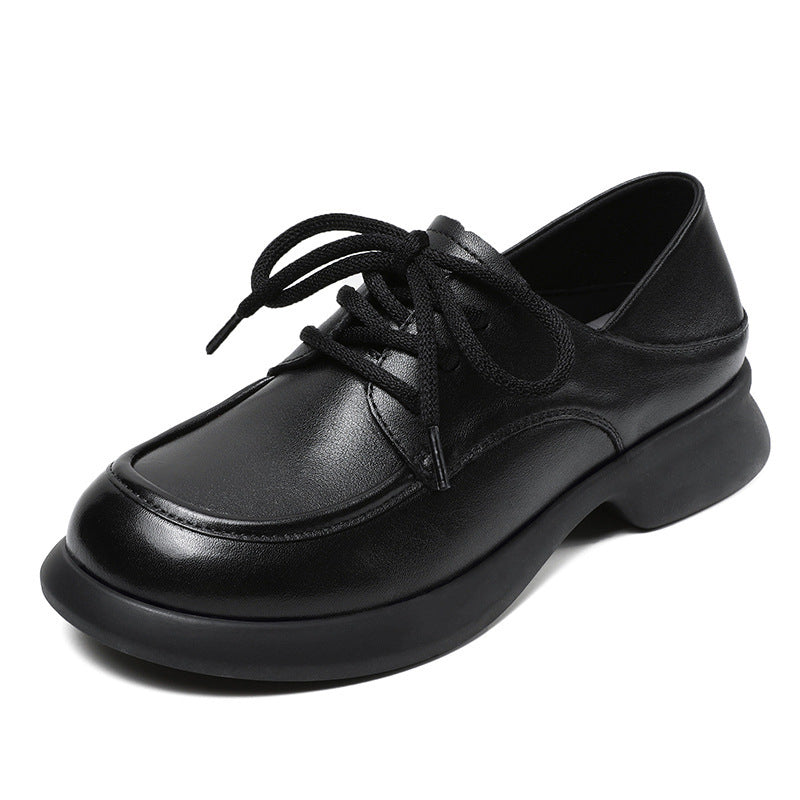 Women's Layer Cowhide Handmade Retro Small For Spring Two-way Lazy Soft Leather Shoes