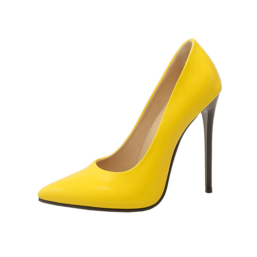 Women's Autumn Stiletto Patent Pumps Plus Size Large Women's Shoes