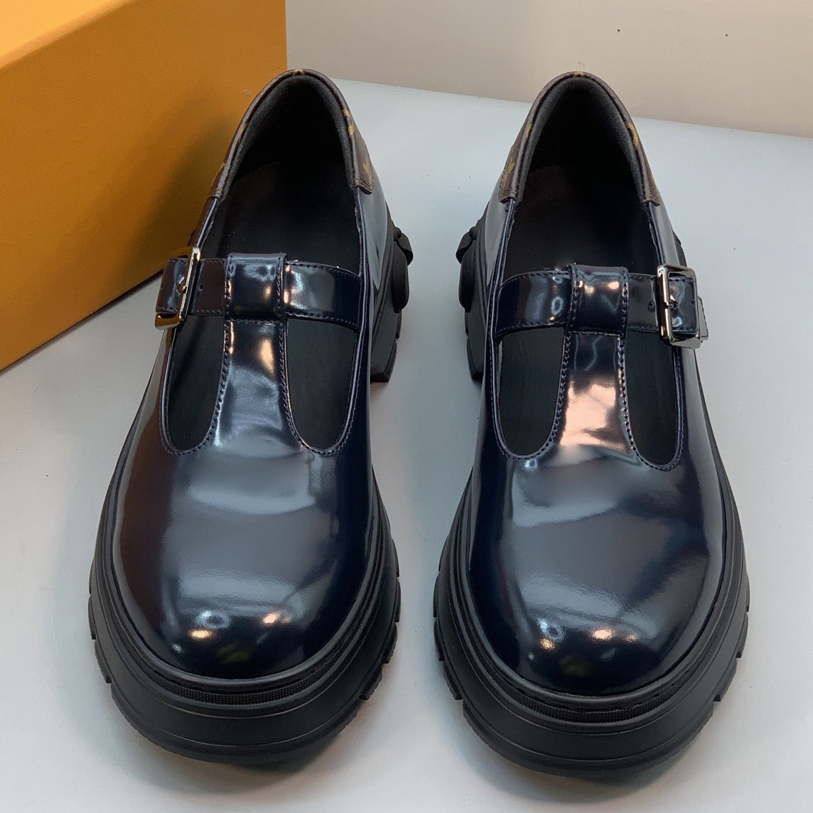 Women's Jane British Style Spring Calf Skin Platform Women's Fashion Shoes