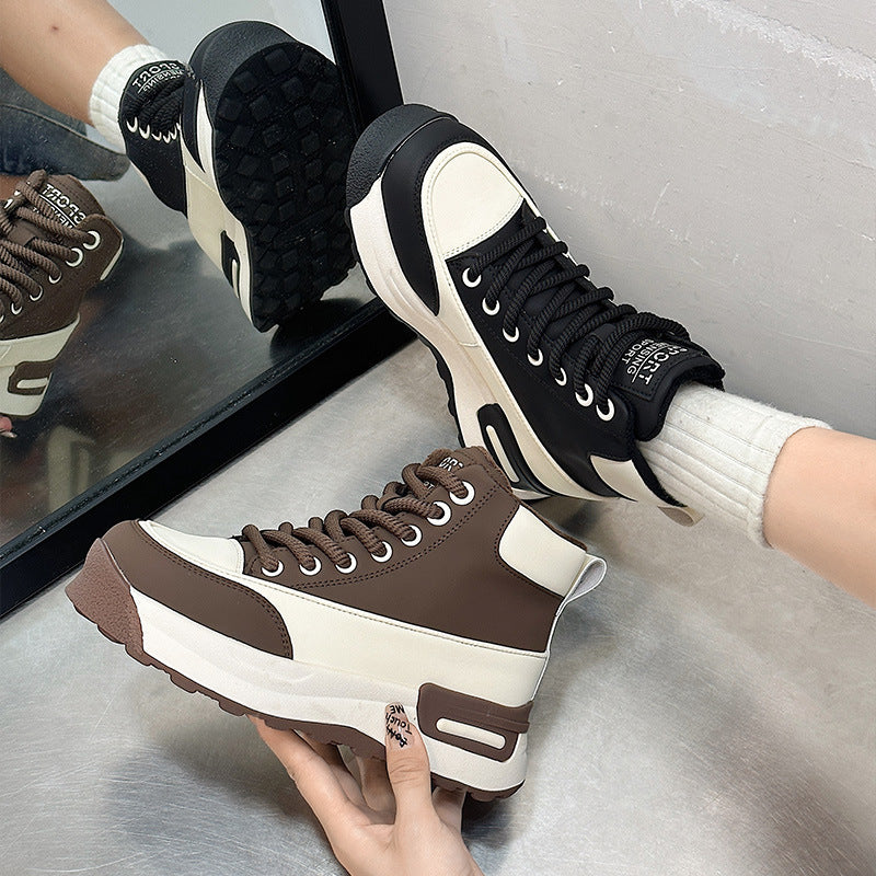 Women's Platform Winter In Cotton Veet Super Sneakers