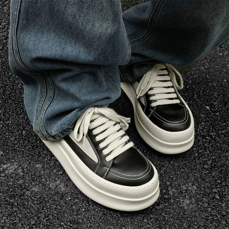 Women's & Men's Platform Plus Surface Inverted Triangle Low Top Hight Sneakers