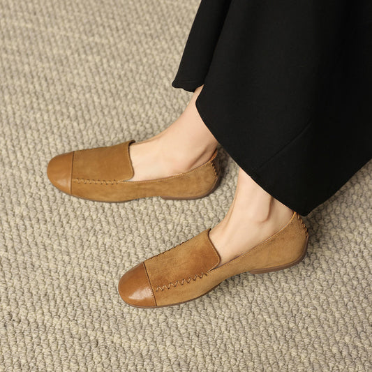 Women's Design Authentic Round Toe Lazy Flat Women's Fashion Shoes