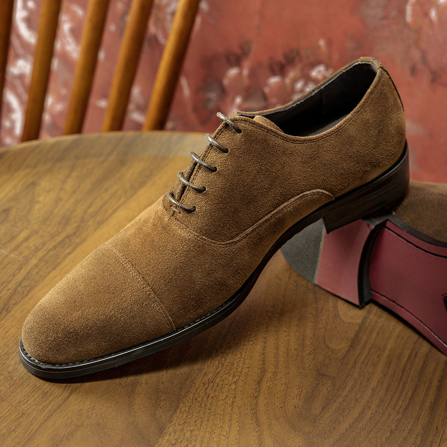 Men's British Gentleman Comfortable Breathable Wearable Derby Leather Shoes