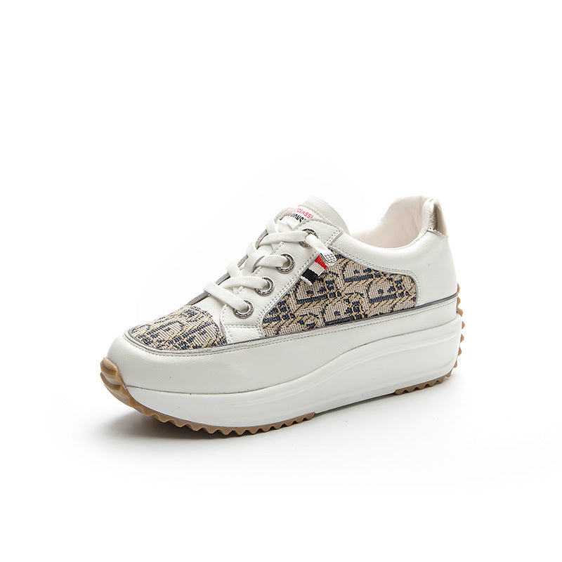 Women's Height Increasing Insole Thin Small Platform Thick Bottom Women's Casual Shoes