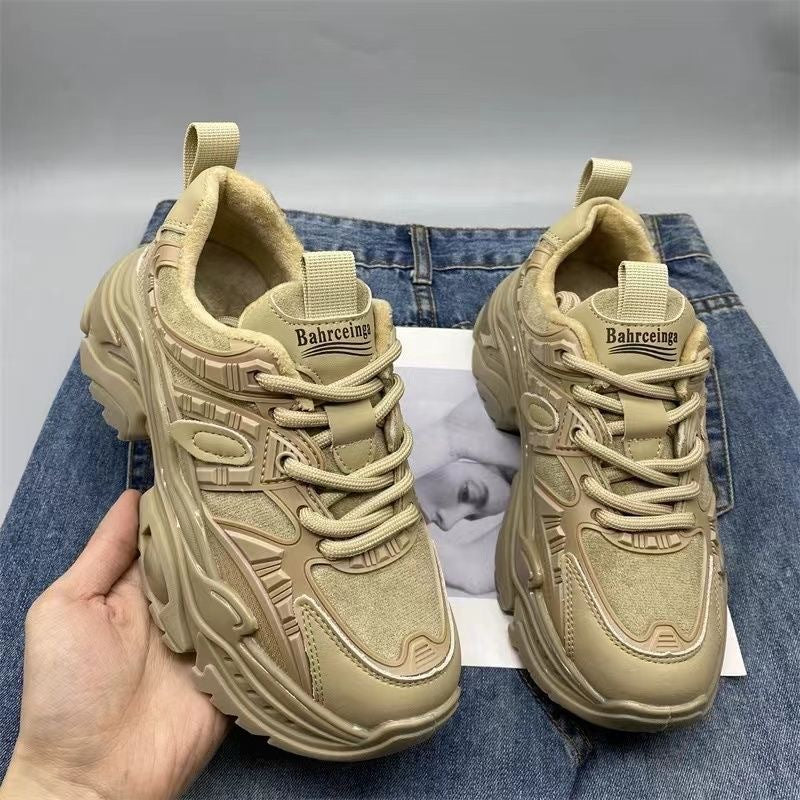 Women's Dad Spring Fashionable White Genuine Sports Casual Shoes