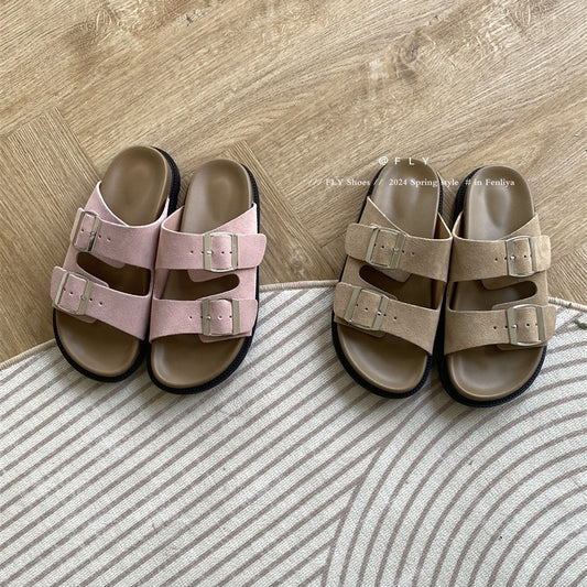 Women's One-word With Platform Summer Outer Wear Stylish Slippers