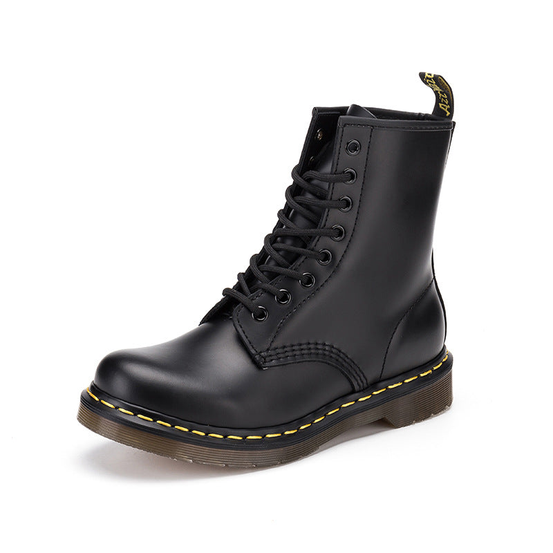 Women's & Men's Good Year Middle High Top Genuine Slit Women's Leather Boots