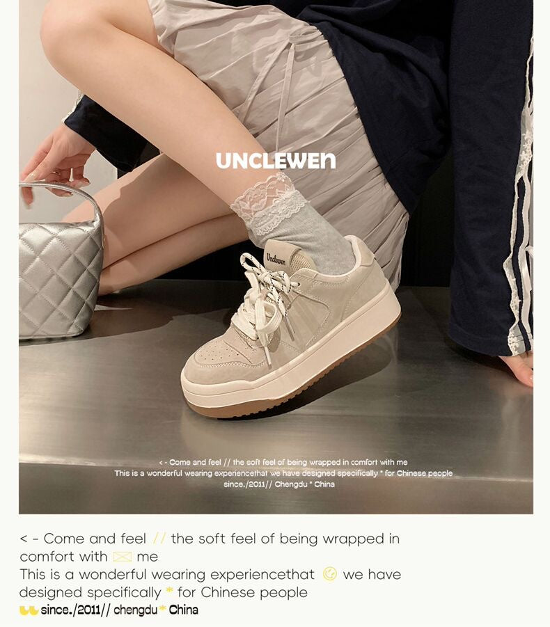 Women's Yellow German Training Board Fashionable Spring Platform Women's Casual Shoes