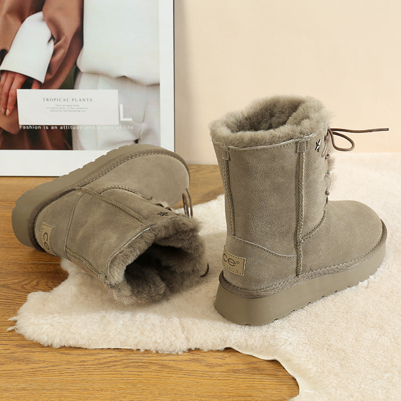 Women's Winter Goddess Fur Plus Veet Thickened Warm Snow Boots