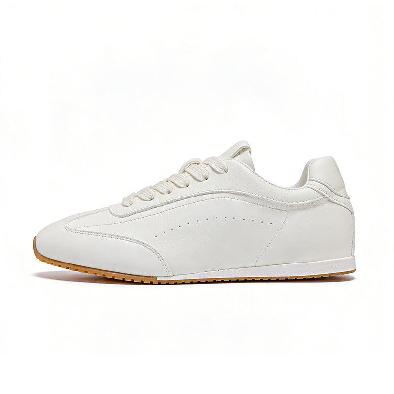 Women's Layer Cowhide Retro Black German Training Spring Genuine Inside Women's Casual Shoes