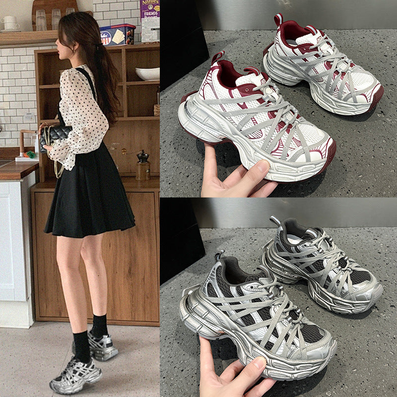 Women's Platform Dad Autumn Korean Breathable Lightweight Sneakers