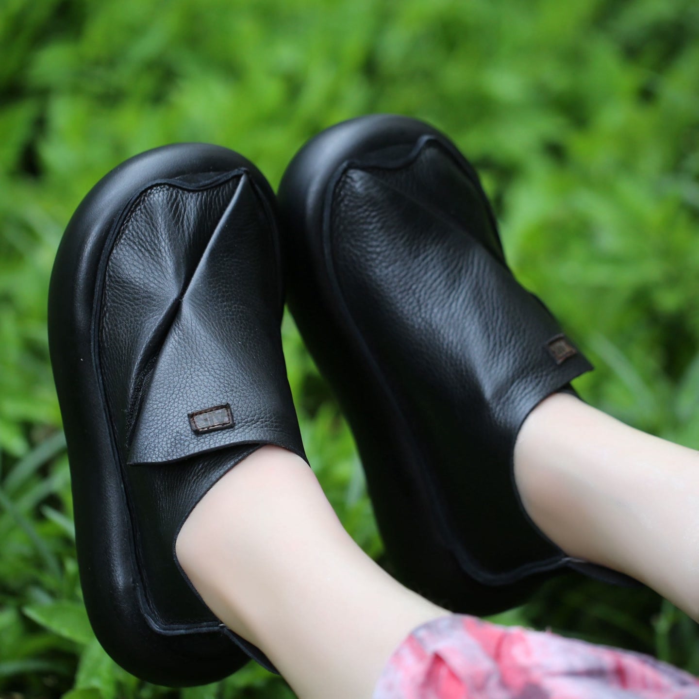European Goods Autumn First Layer Cowhide Platform Artistic Personality Chelsea Women's Casual Shoes