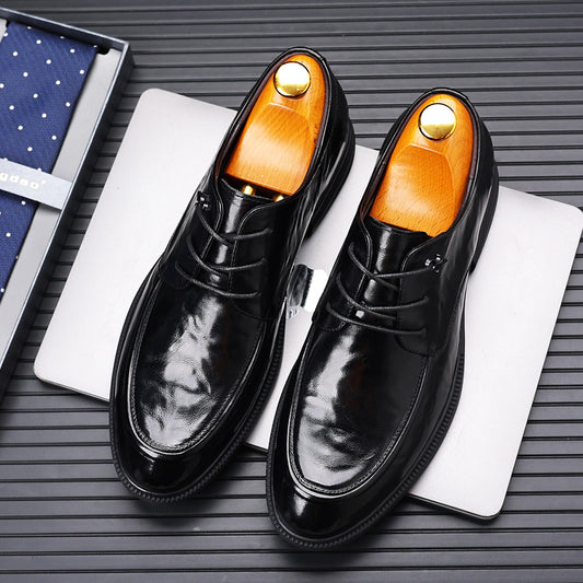 Men's Formal Wear British Trend Breathable Soft Leather Shoes