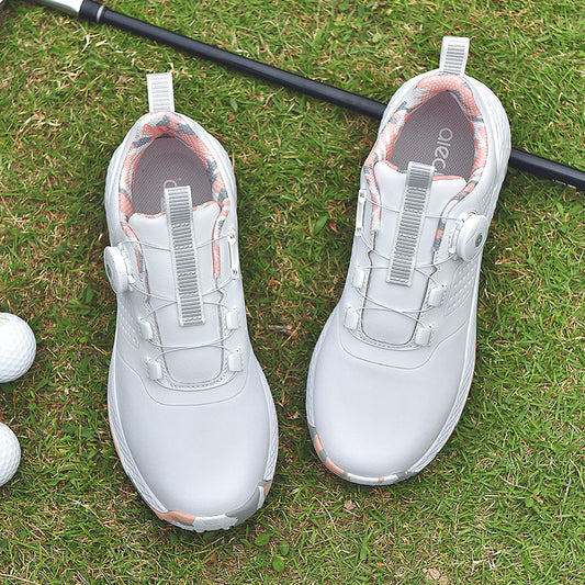 Women's & Men's Golf Couple Comfortable Waterproof Automatic Knob Sneakers