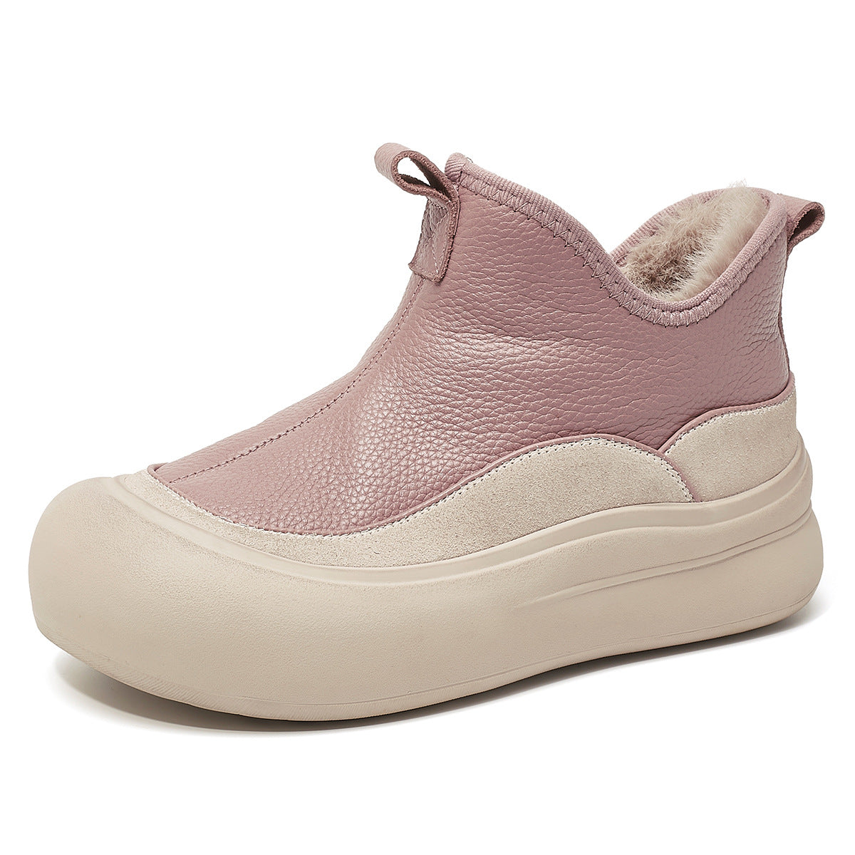 Women's Fashion Platform Winter Fleece-lined Thick Waterproof Snow Boots