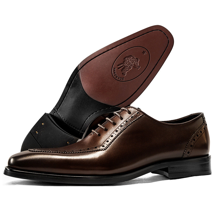 Men's Brogue Oxford Calf Pumps Formal Wear Men's Business Leather Shoes