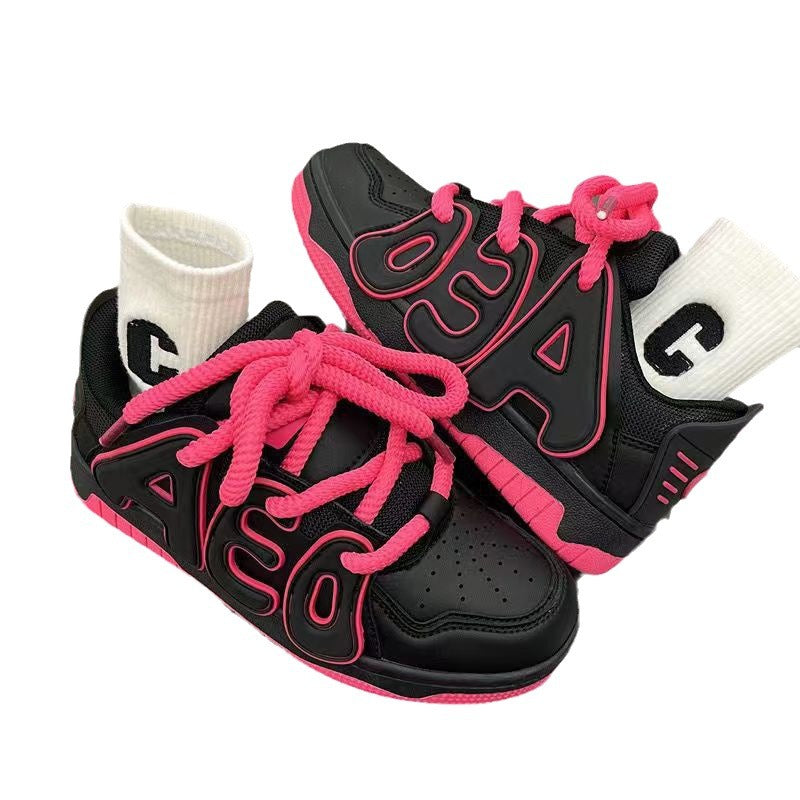 Trendy Korean Style Versatile Flat Female Sneakers